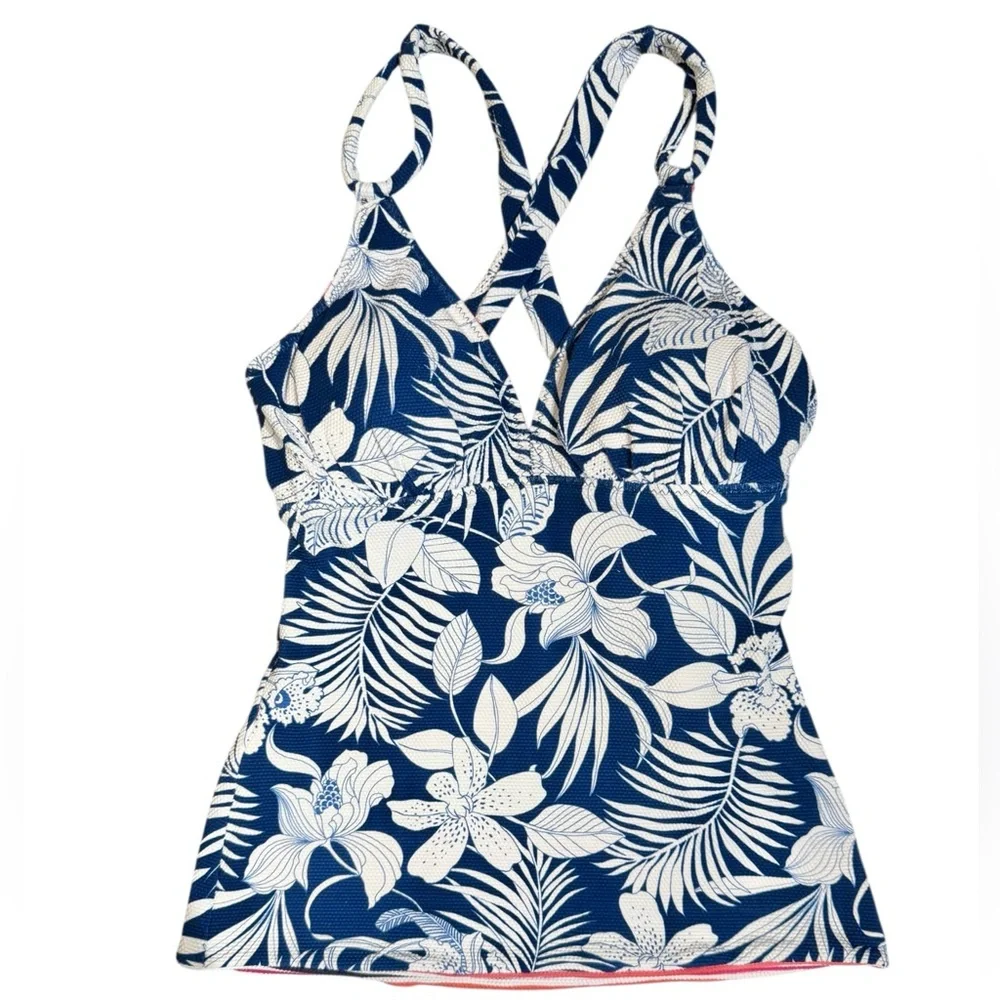 Tommy Bahama Island Cays Blooms Reversible Crossback Tankini Top